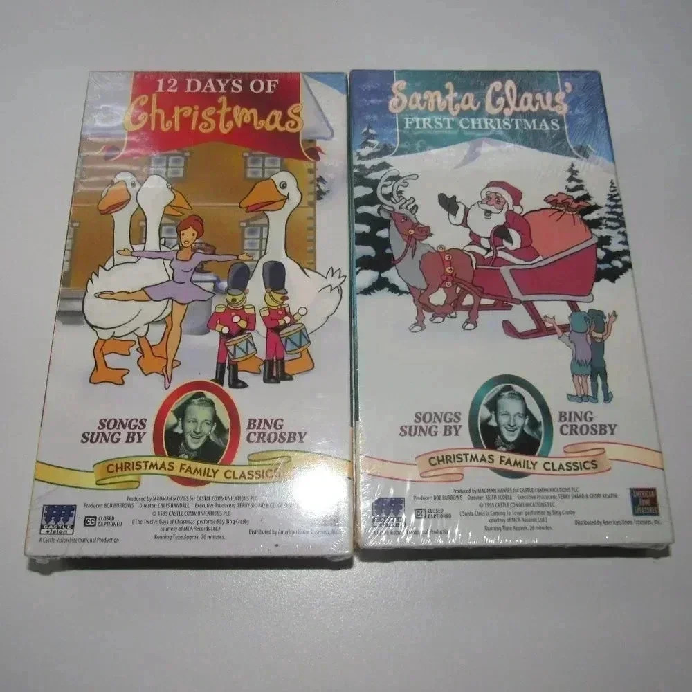 Bing Crosby Christmas Family Classics (2 VHS) ~SEALED!